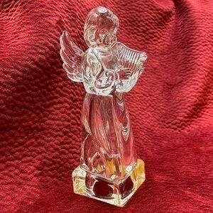 Mikasa 🖤 Heavy Glass Angel & Harp Collectable Figurine in Excellent Condition!